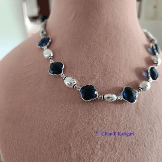 Blue Lolite Gemstone Necklace Set